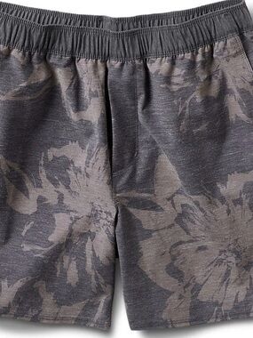 Vuori Charcoal Gray Floral-Print Performance Shorts